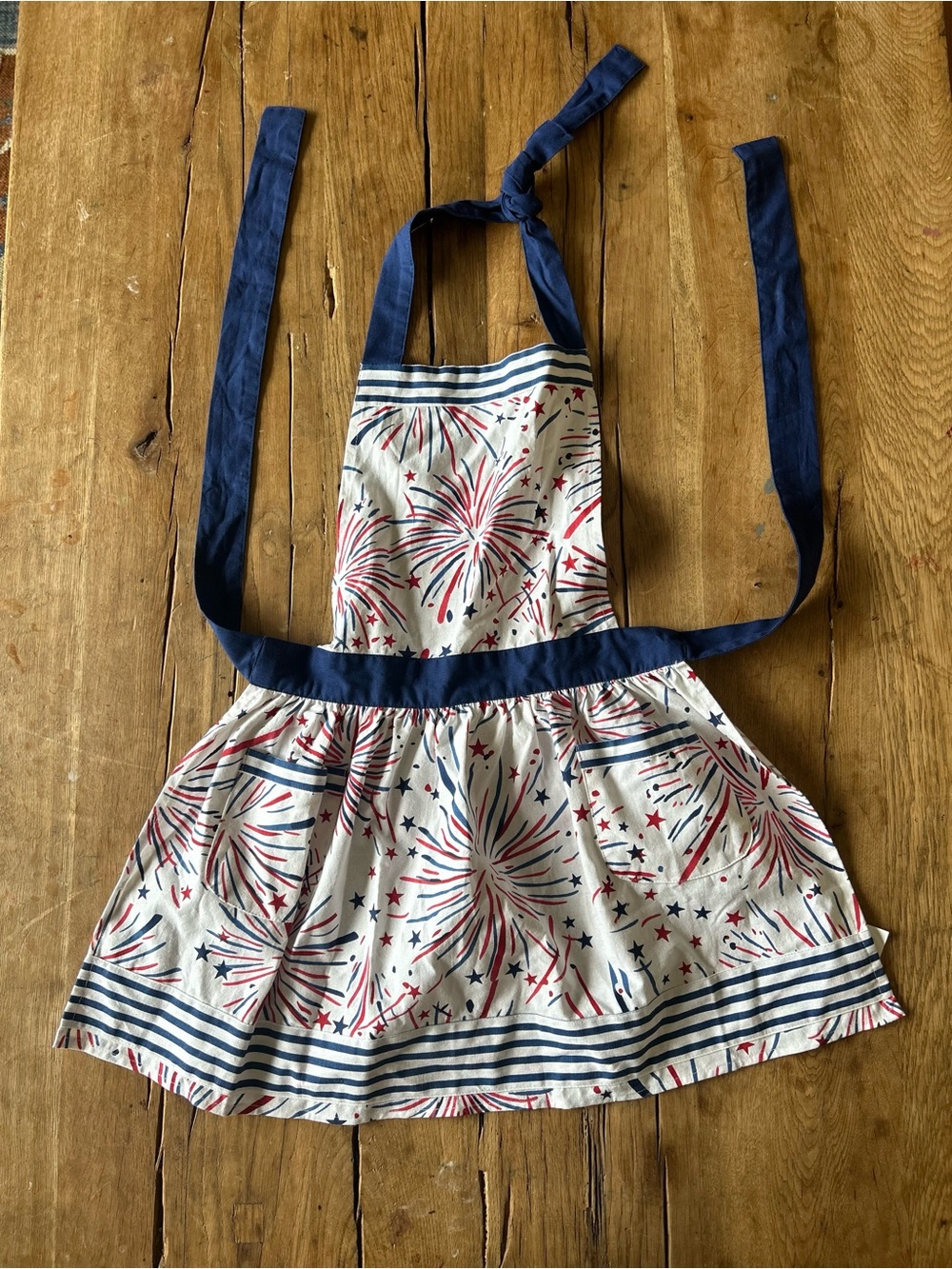Sur La Table Red, White & Blue Firework Print Apron fireworks kids